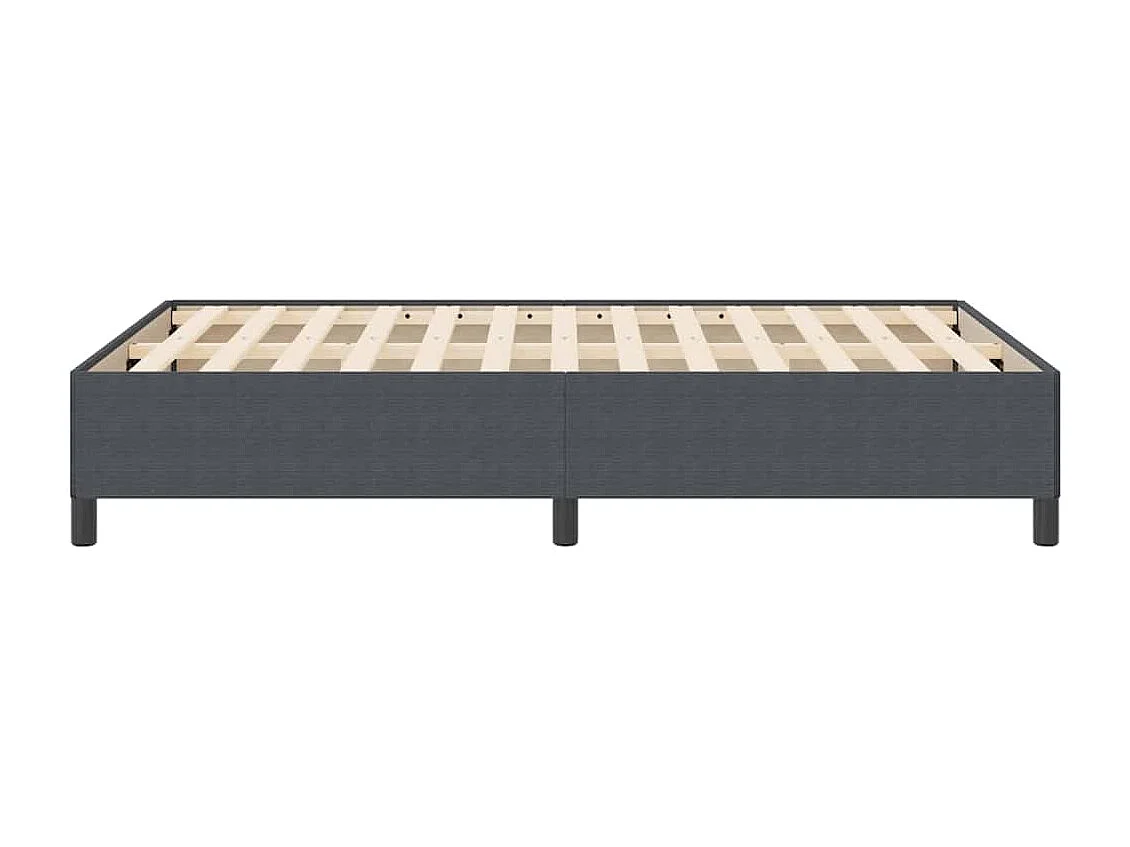 Lit double | Lit adulte | Cadre de lit Gris foncé 140x190 cm Tissu en velours côtelé