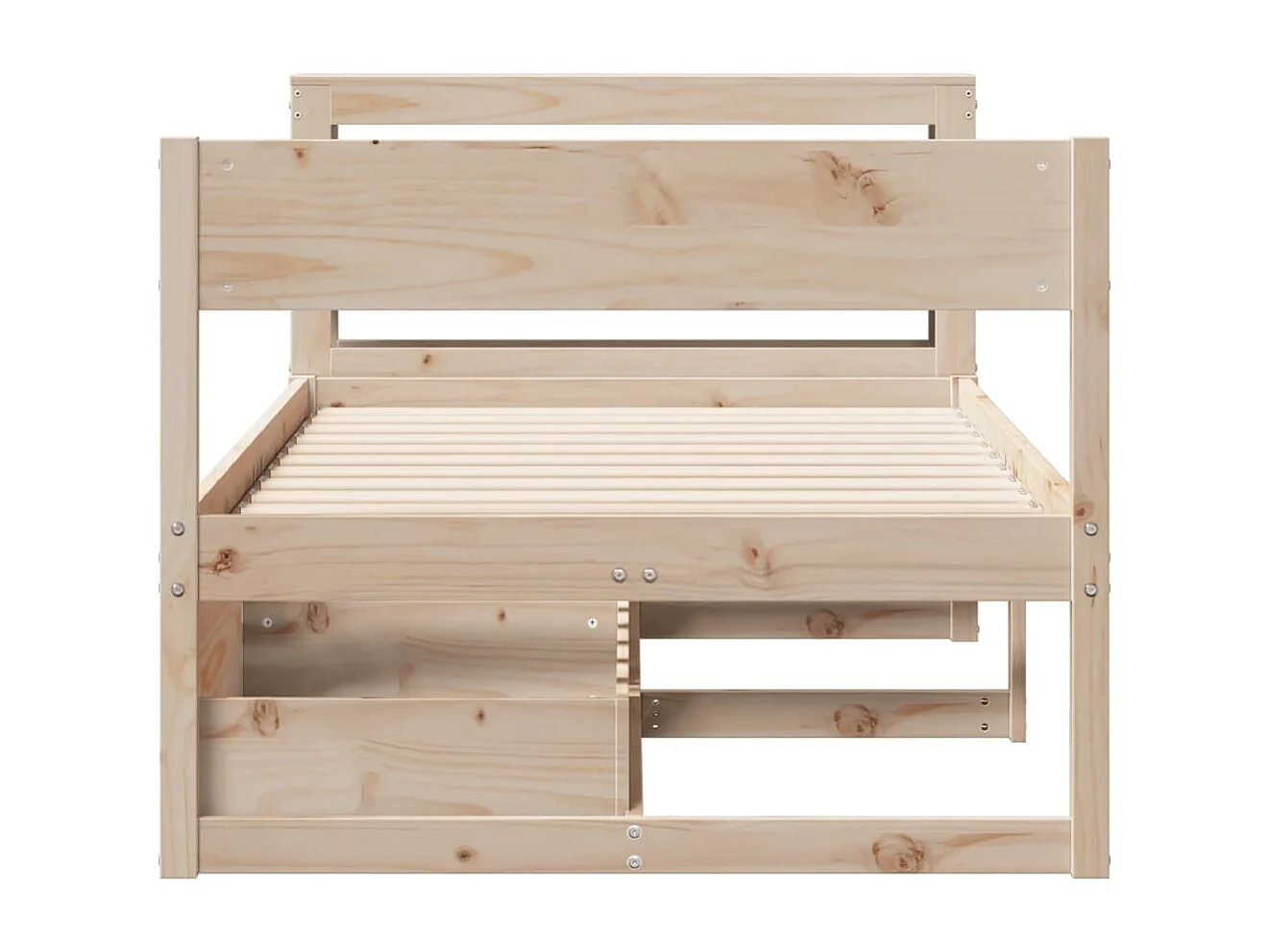 Lit simple | Lit adulte, enfant | Cadre de lit 90x190 cm bois de pin massif