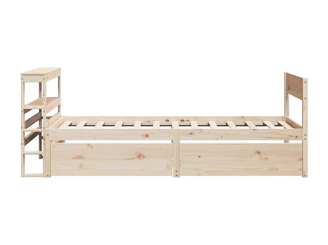 Lit simple | Lit adulte, enfant | Cadre de lit 90x190 cm bois de pin massif
