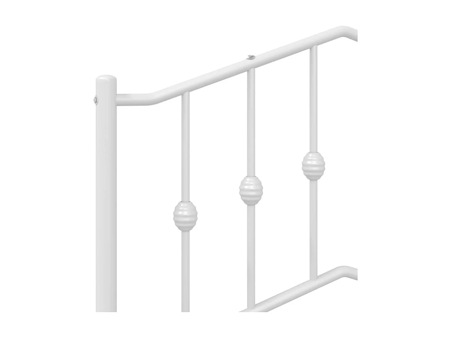 Lit double | Lit adulte | Cadre de lit métal et tête de lit blanc 140x200 cm