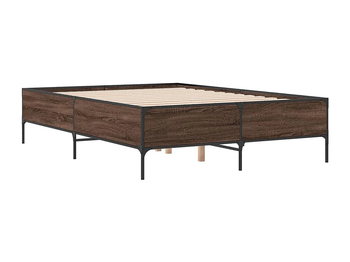 Lit simple | Lit adulte, enfant | Cadre de lit chêne marron 120x190 cm