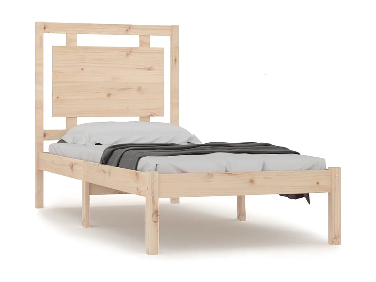 Lit simple | Lit adulte, enfant | Cadre de lit 100x200 cm bois massif