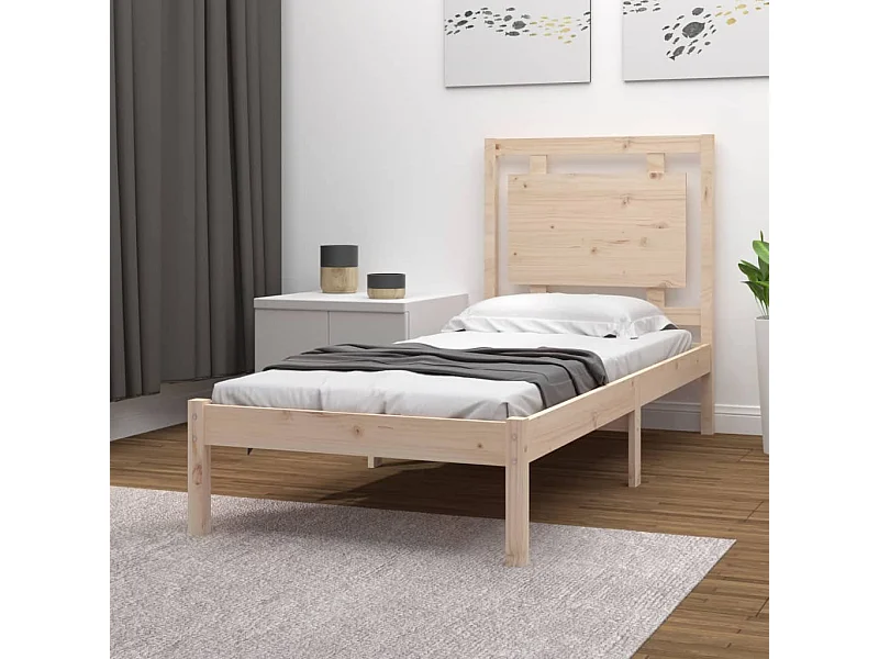 Lit simple | Lit adulte, enfant | Cadre de lit 100x200 cm bois massif