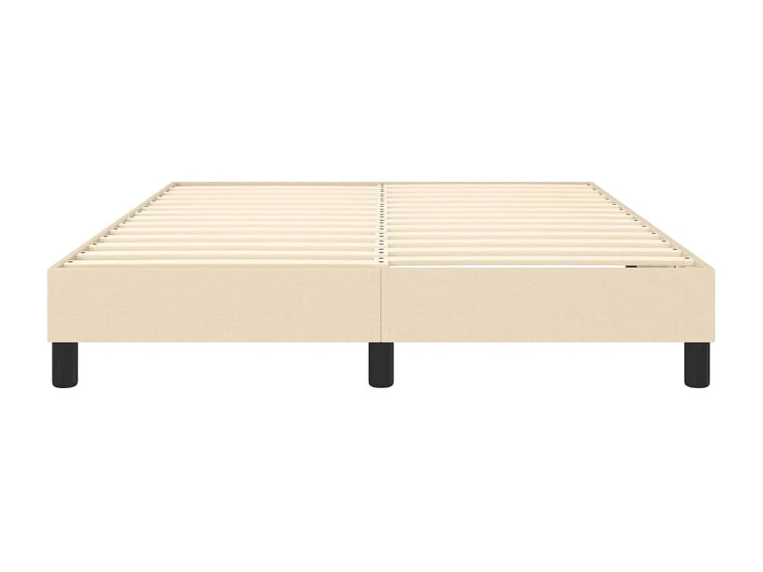 Lit double | Lit adulte | Cadre de lit crème 140x190 cm tissu