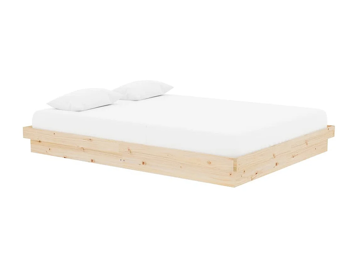 Lit double | Lit adulte | Cadre de lit bois massif 150x200 cm