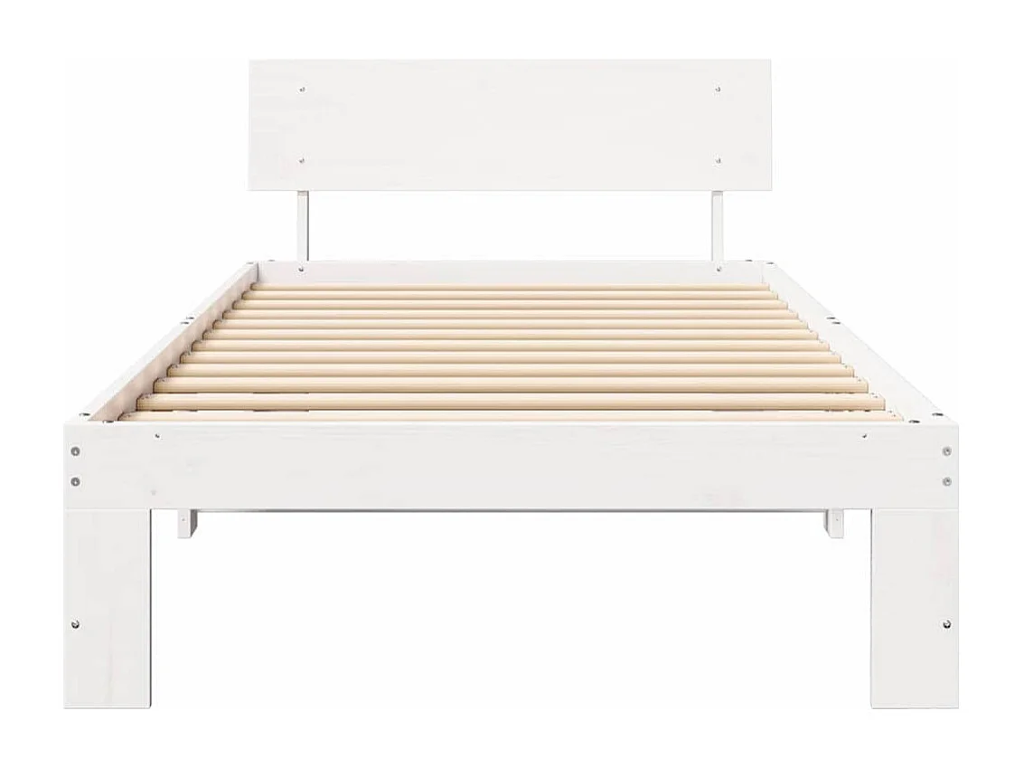 Lit simple | Lit adulte, enfant | Cadre de lit Blanc 90x200 cm Bois de pin massif