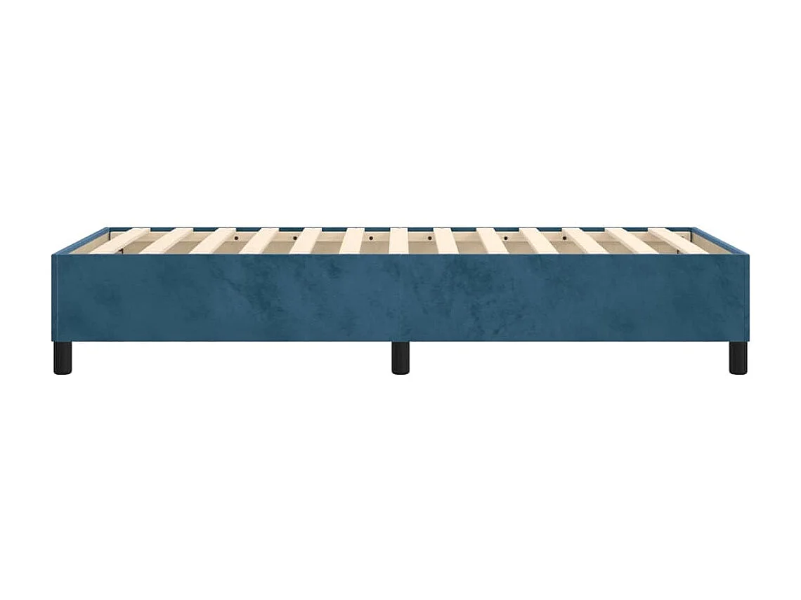 Lit simple | Lit adulte, enfant | Cadre de lit bleu foncé 90x200 cm velours
