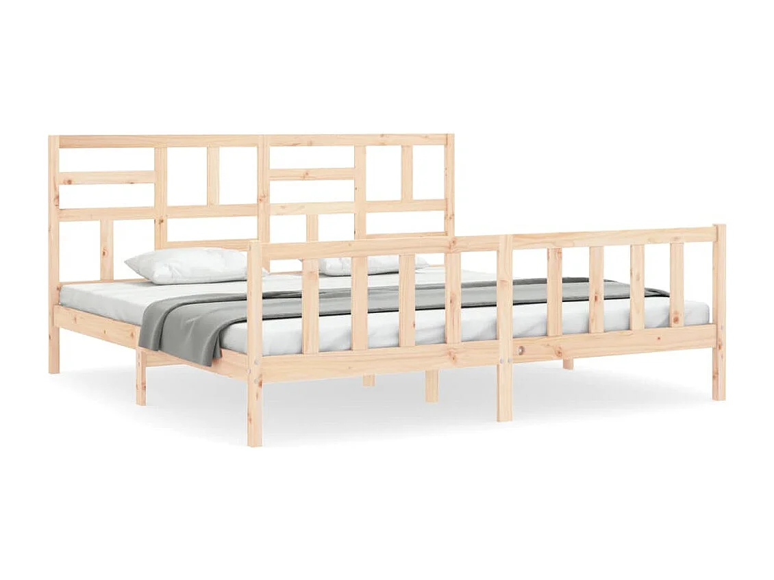 Lit double | Lit adulte | Cadre de lit 200x200 cm bois massif de pin