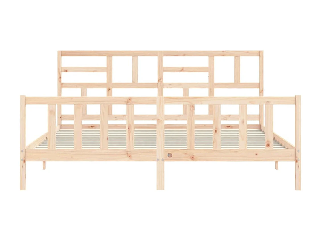 Lit double | Lit adulte | Cadre de lit 200x200 cm bois massif de pin