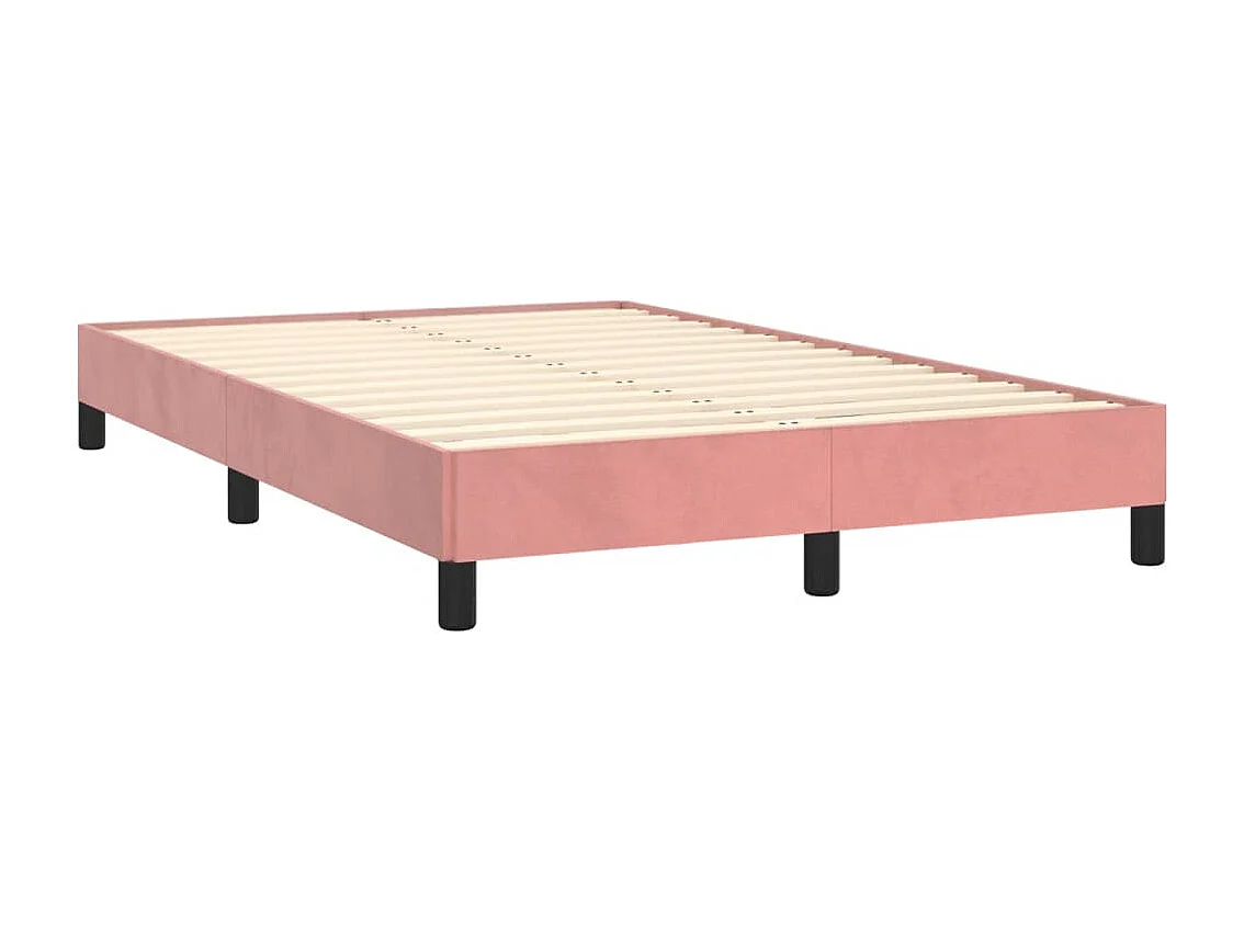 Lit simple | Lit adulte, enfant | Cadre de lit rose 120x190 cm velours