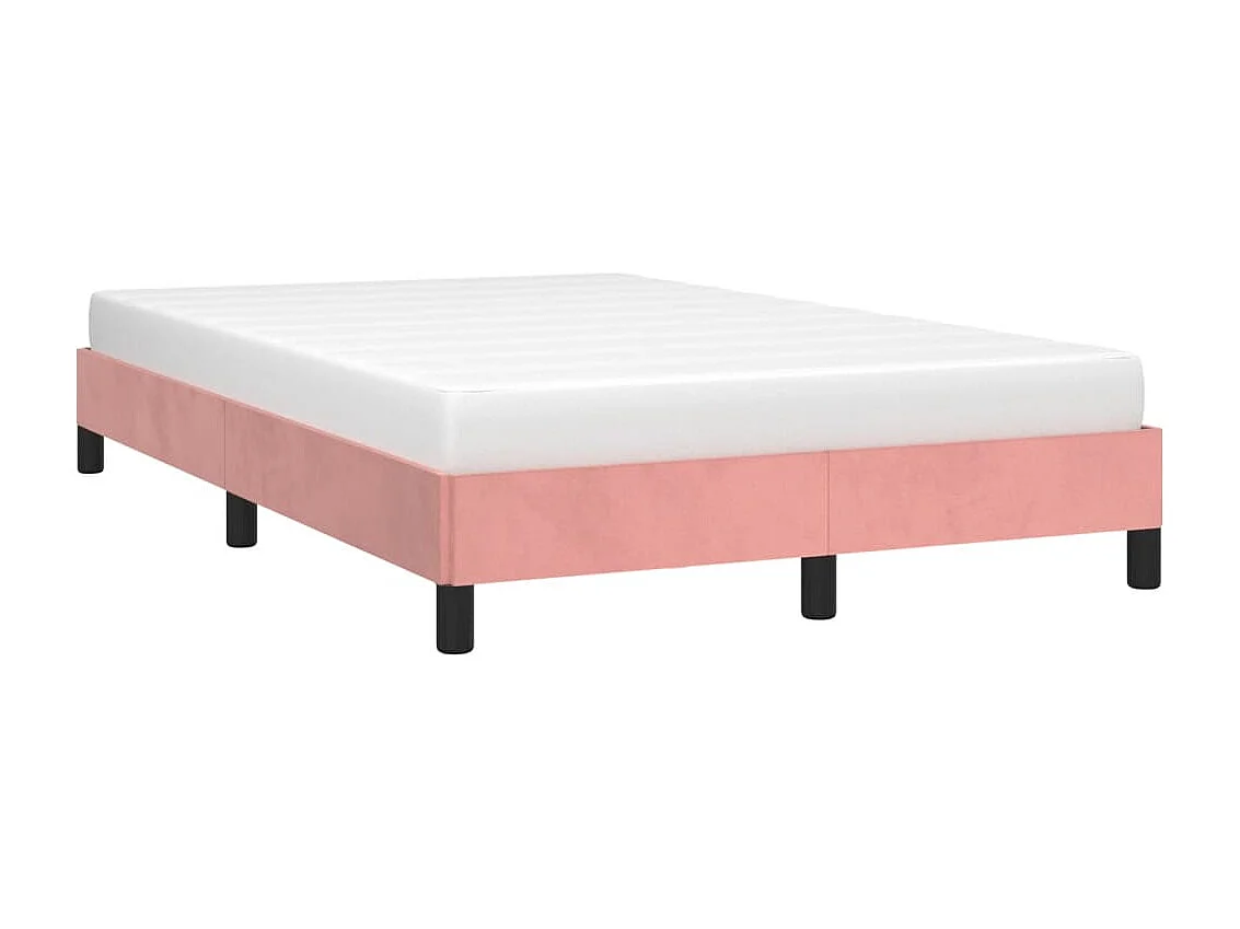 Lit simple | Lit adulte, enfant | Cadre de lit rose 120x190 cm velours