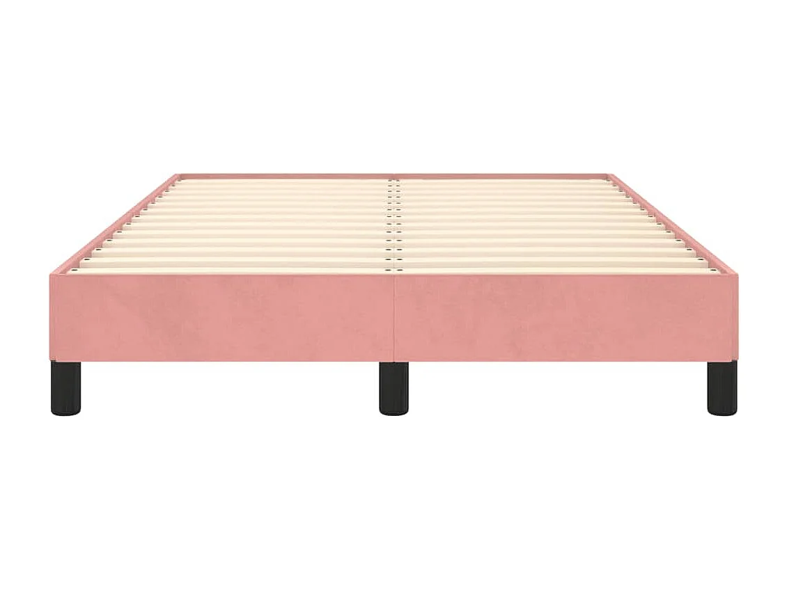 Lit simple | Lit adulte, enfant | Cadre de lit rose 120x190 cm velours