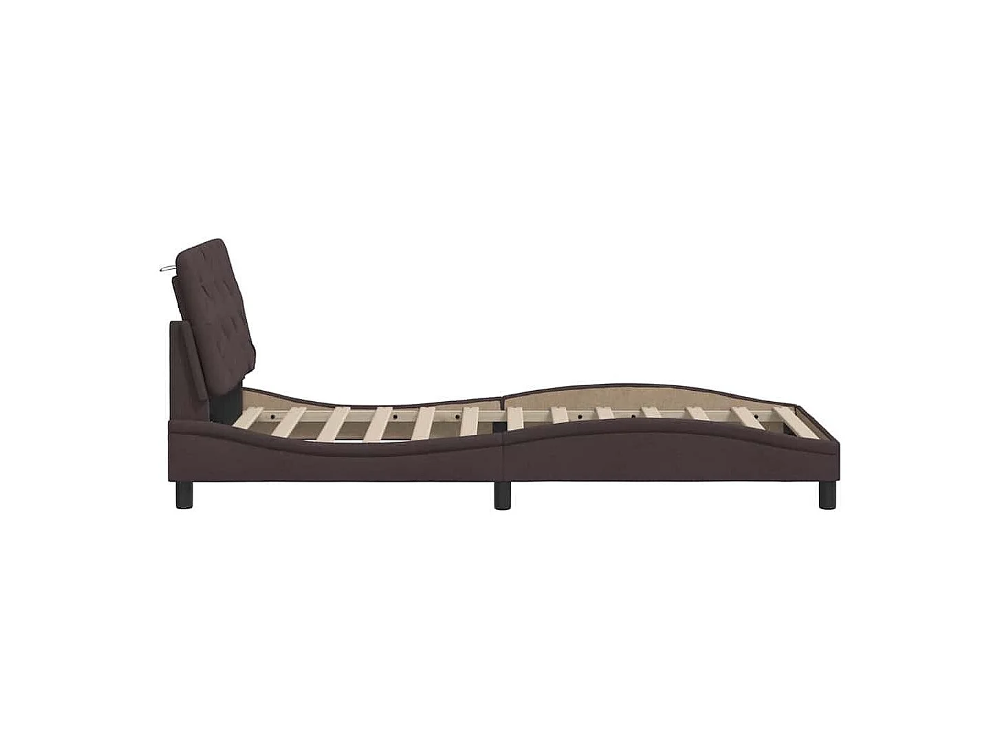 Letto per adulti | Letto singolo | Giroletto con LED senza Materasso 80x200 cm Tessuto