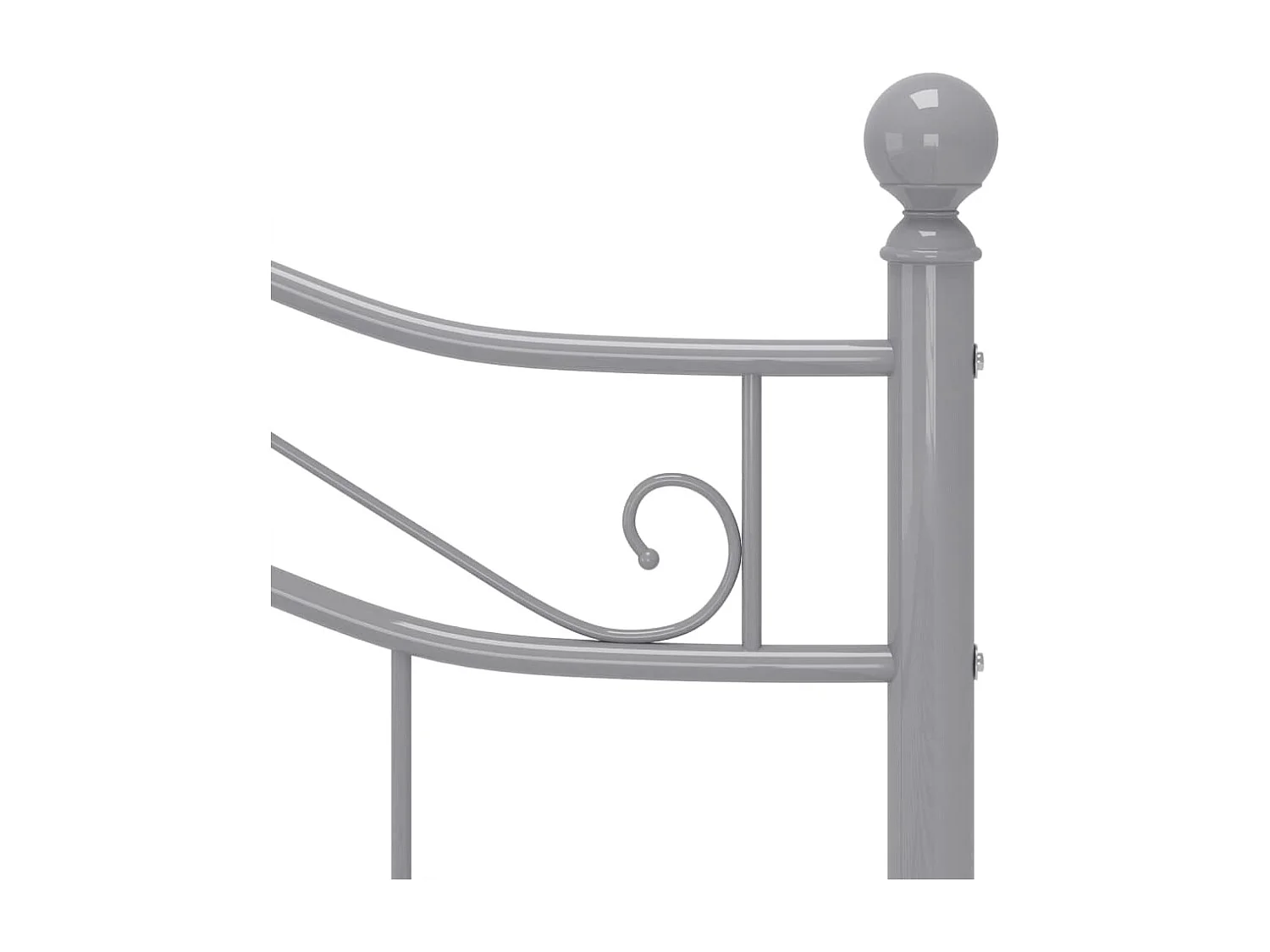 Lit simple | Lit adulte, enfant | Cadre de lit gris métal 120x200 cm