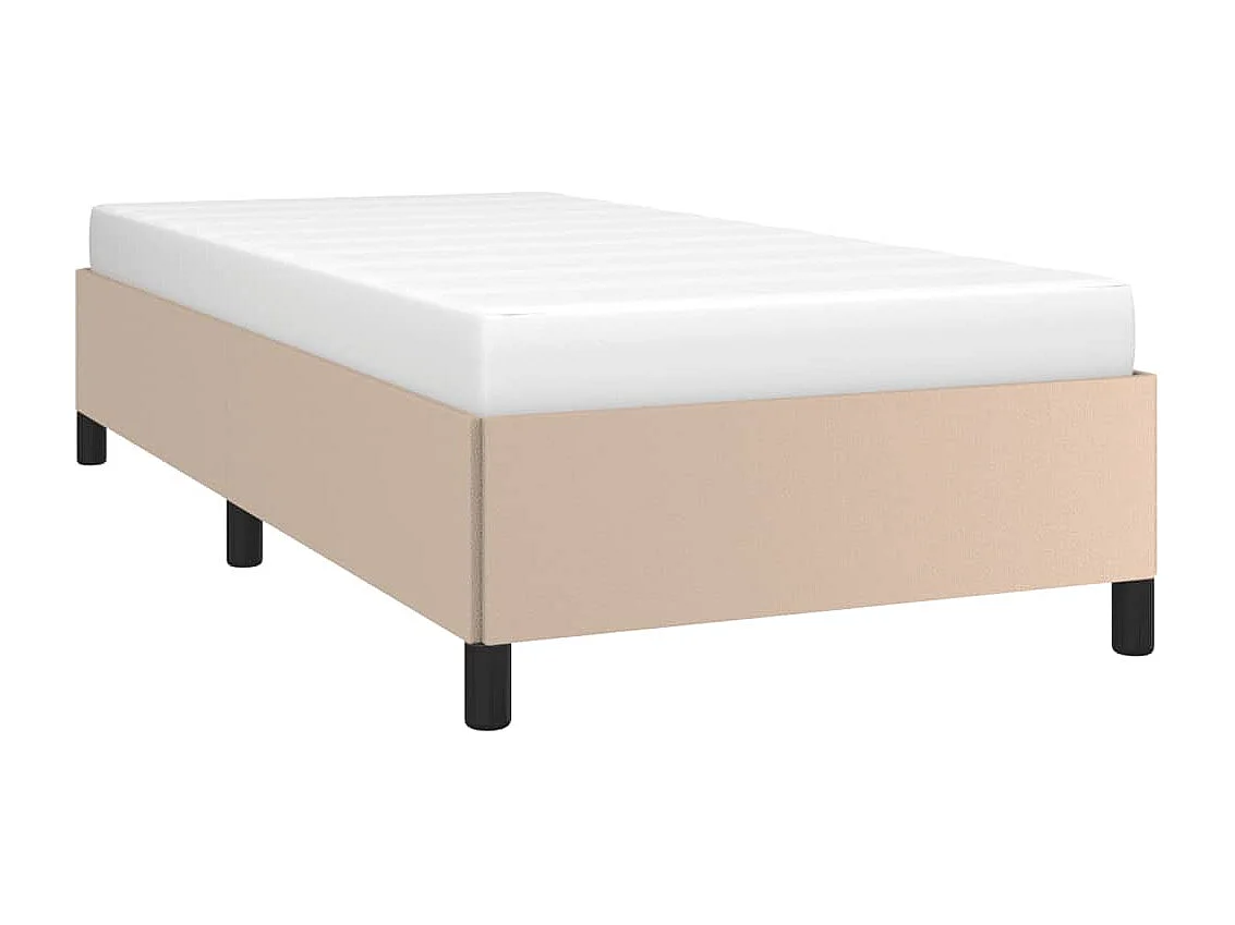 Lit simple | Lit adulte, enfant | Cadre de lit cappuccino 90x190 cm similicuir