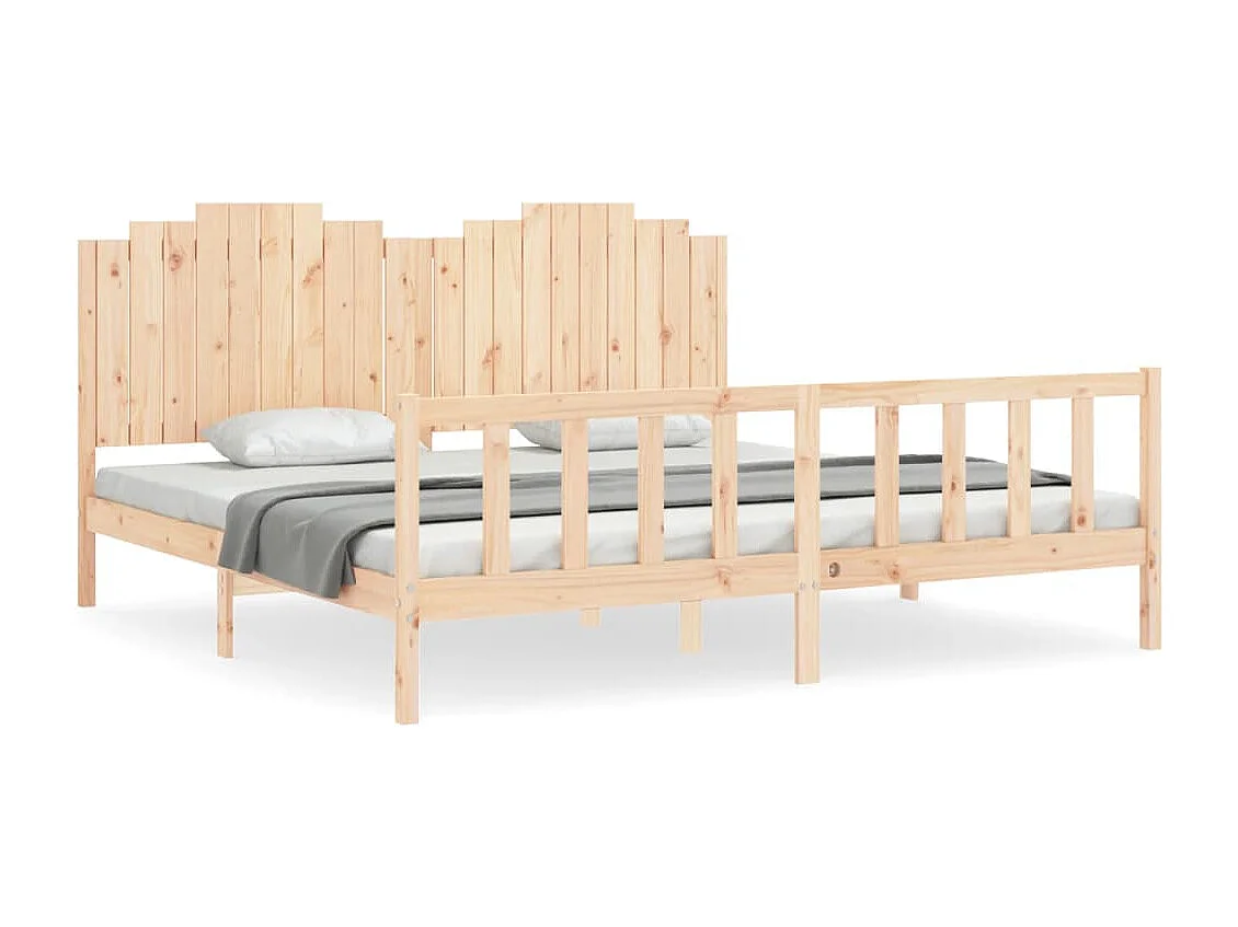 Lit double | Lit adulte | Cadre de lit 200x200 cm bois massif de pin