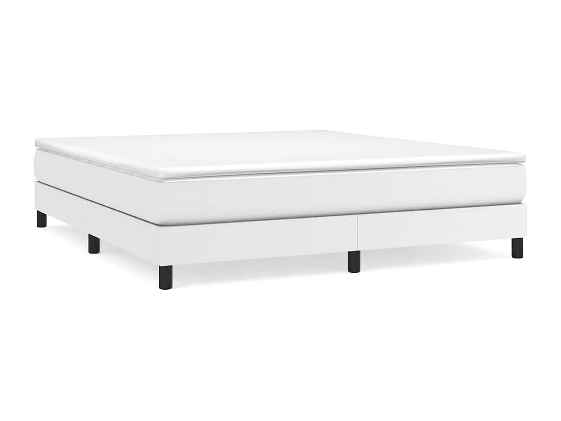 Lit double | Lit adulte | Cadre de lit blanc 180x200 cm similicuir