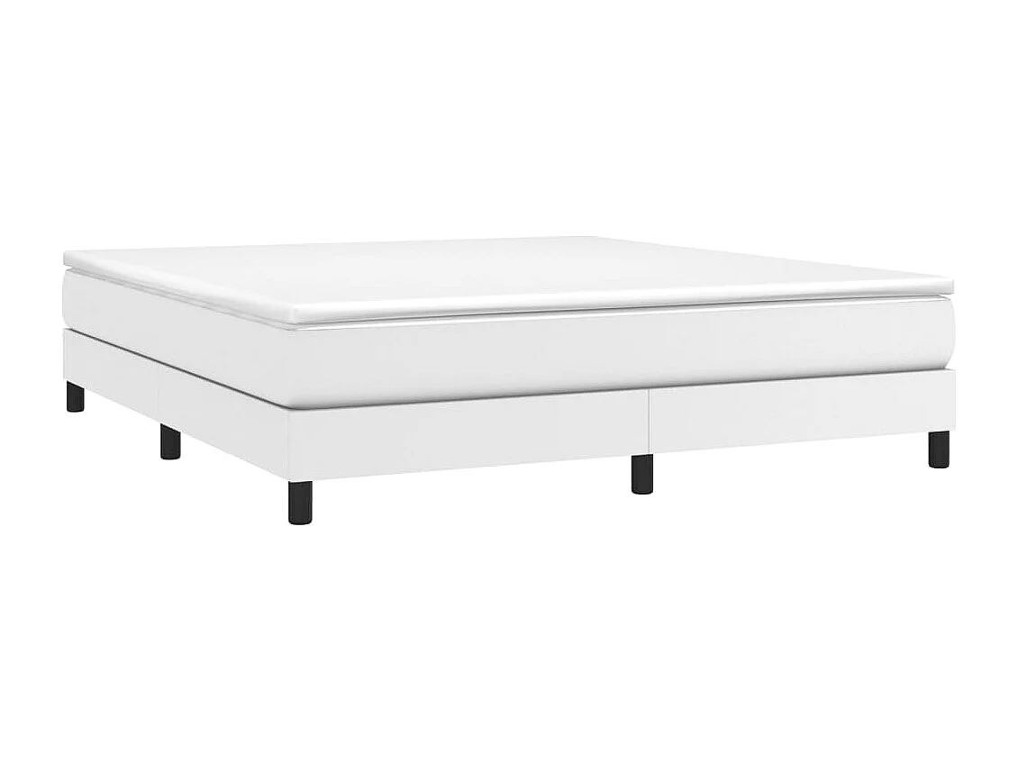 Lit double | Lit adulte | Cadre de lit blanc 180x200 cm similicuir