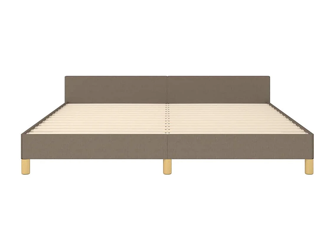 Bedframe | Tweepersoonsbed zonder matras stof taupe 180x200 cm