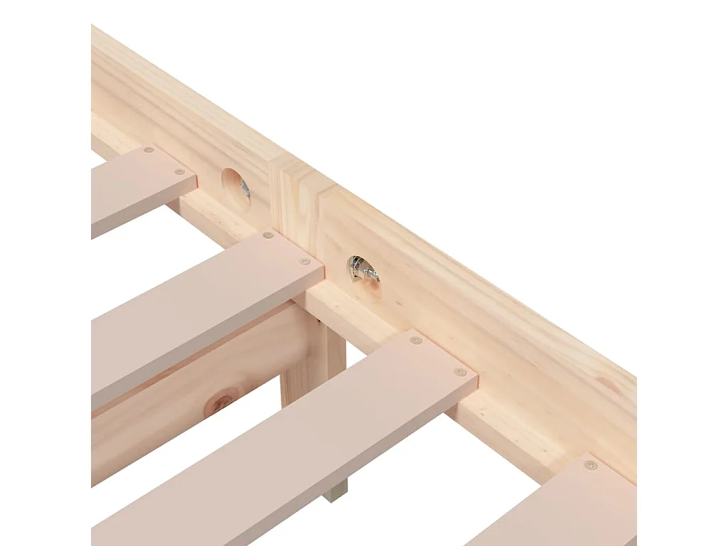 Lit double | Lit adulte | Cadre de lit bois massif 135x190 cm