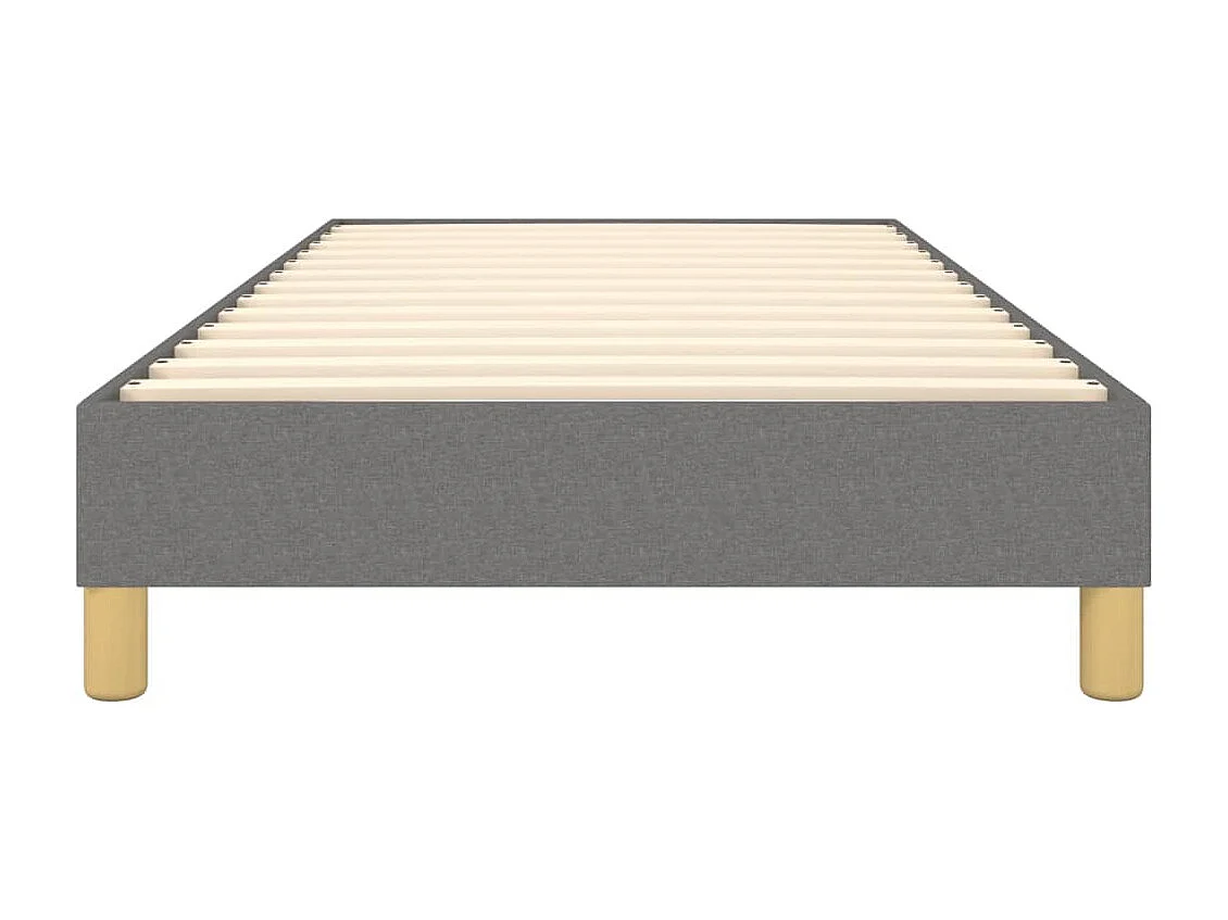 Lit simple | Lit adulte, enfant | Cadre de lit gris foncé 100x200 cm tissu