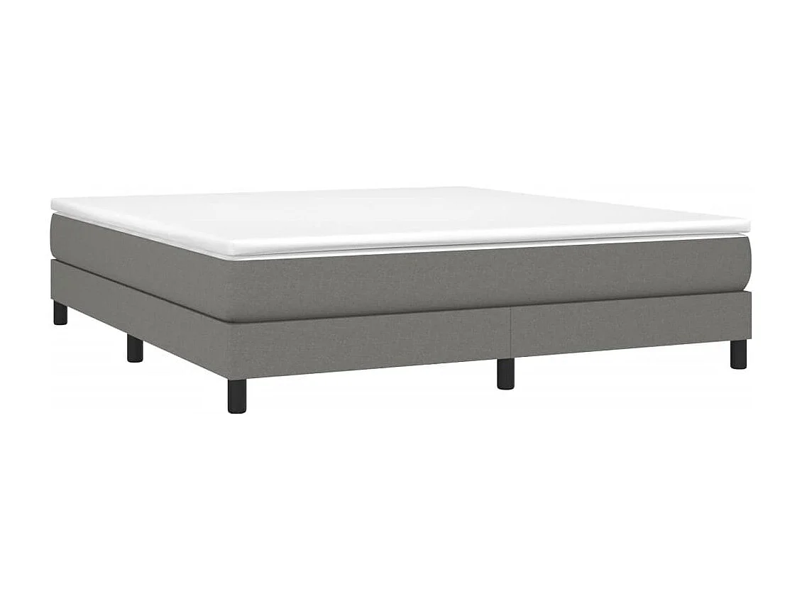 Lit double | Lit adulte | Cadre de lit gris foncé 160x200 cm tissu