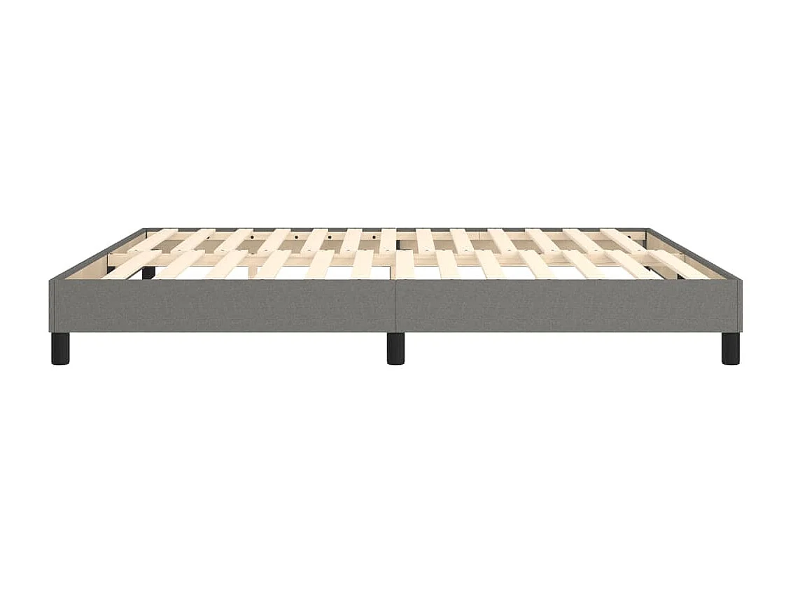 Lit double | Lit adulte | Cadre de lit gris foncé 160x200 cm tissu