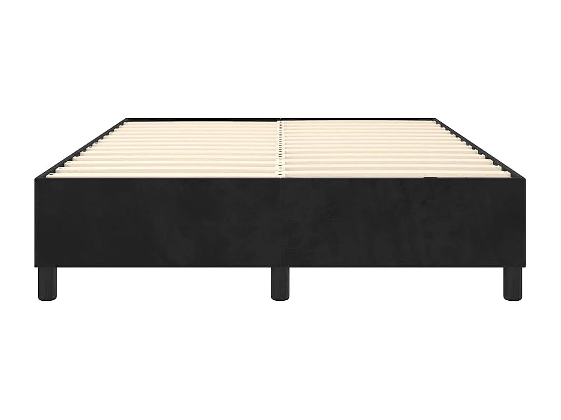 Lit double | Lit adulte | Cadre de lit noir 140x200 cm velours