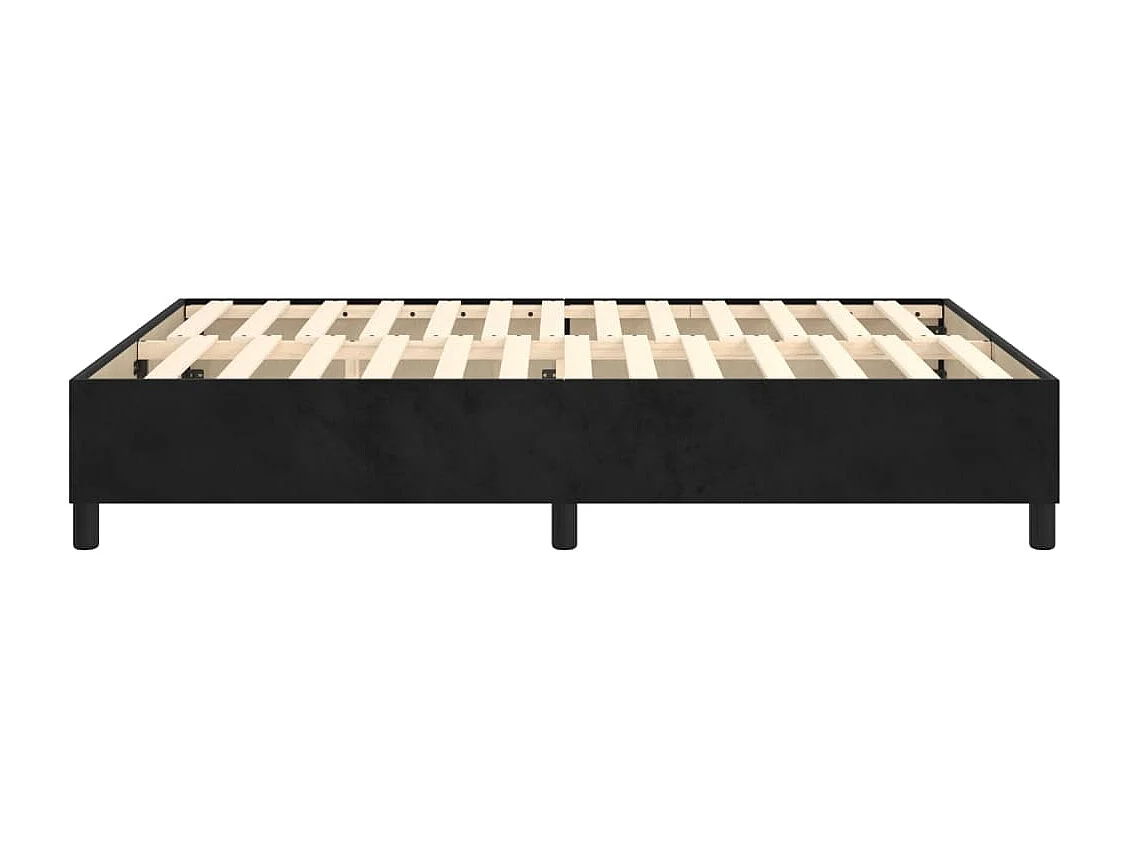 Lit double | Lit adulte | Cadre de lit noir 140x200 cm velours