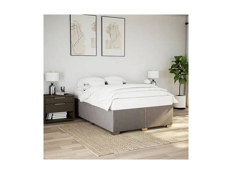 Lit double | Lit adulte | Cadre de lit taupe 160x200 cm tissu