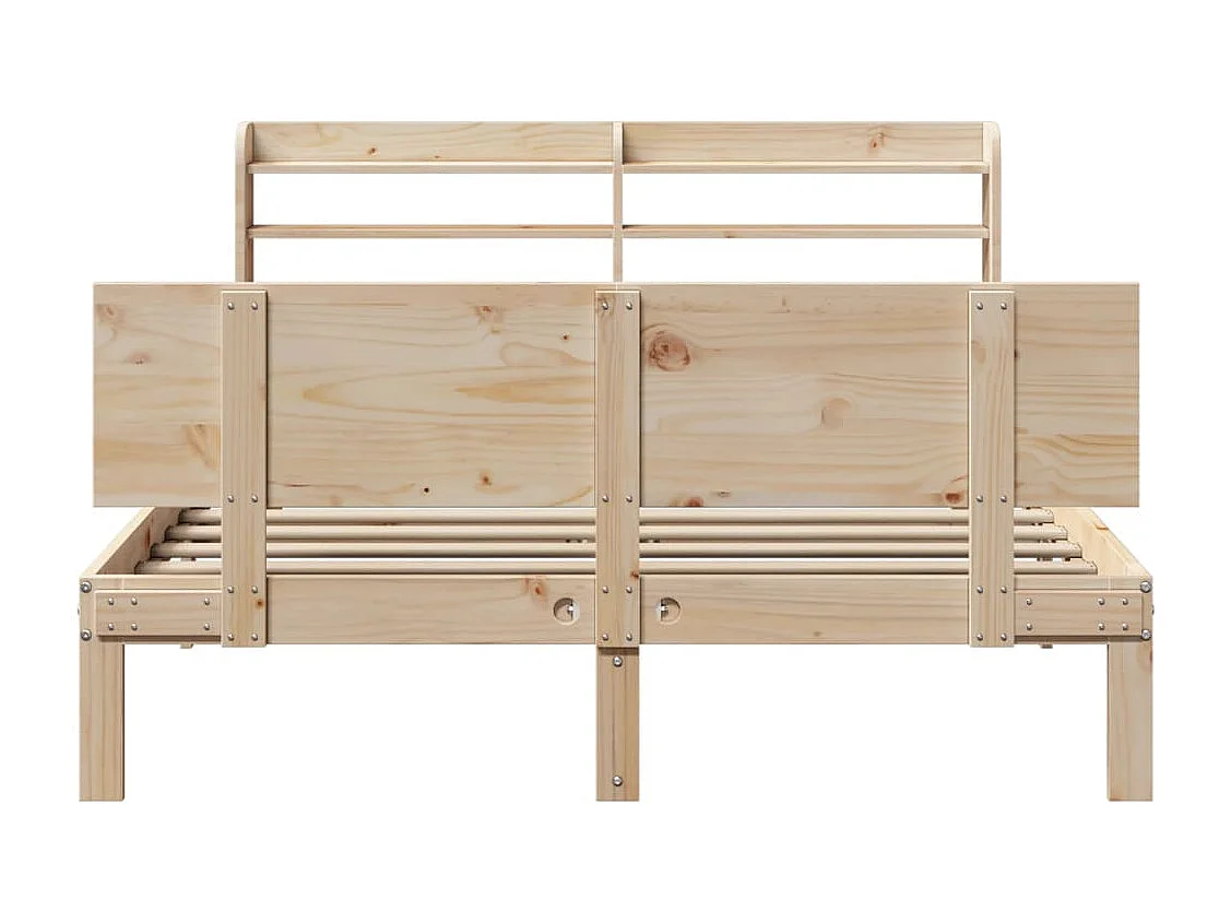 Lit double | Lit adulte | Cadre de lit avec tête de lit 140x190 cm