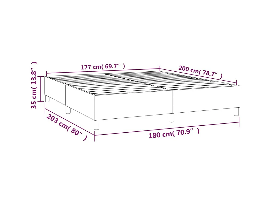 Lit double | Lit adulte | Cadre de lit bleu foncé 180x200 cm velours