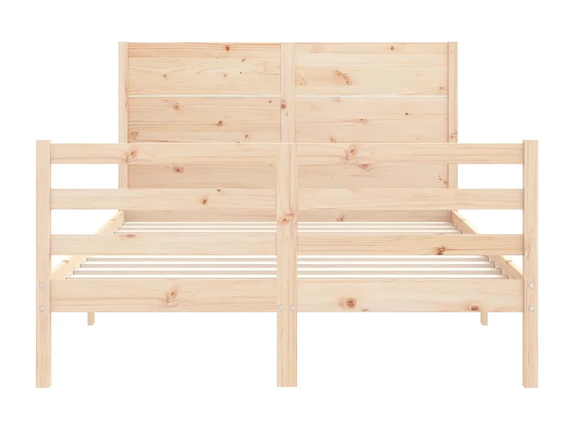 Lit double | Lit adulte | Cadre de lit bois massif 135x190 cm