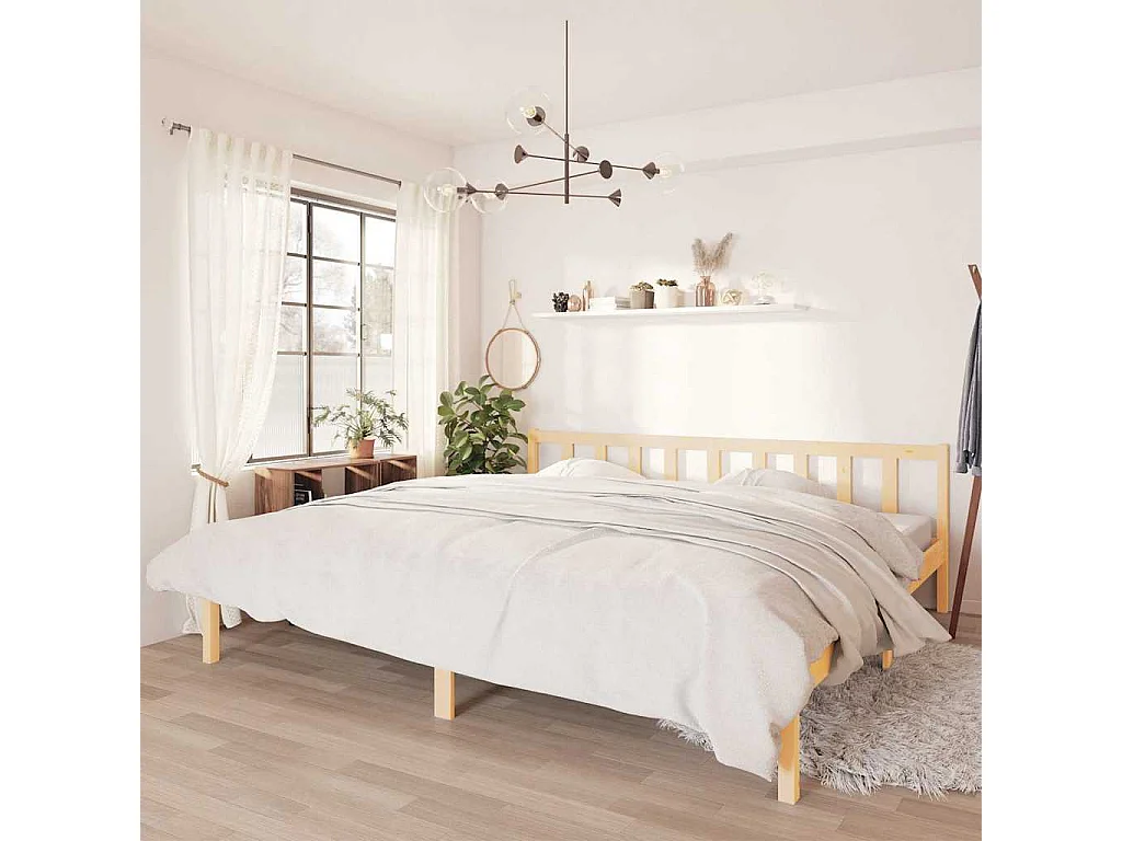 Lit double | Lit adulte | Cadre de lit bois massif 180x200 cm