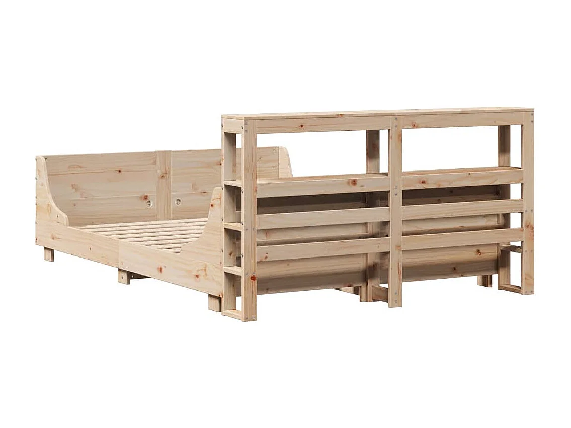 Lit simple | Lit adulte, enfant | Cadre de lit 120x200 cm bois de pin massif