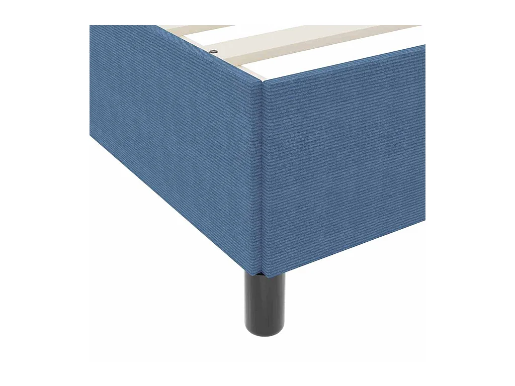 Lit simple | Lit adulte, enfant | Cadre de lit Bleu 120x200 cm Tissu en velours côtelé