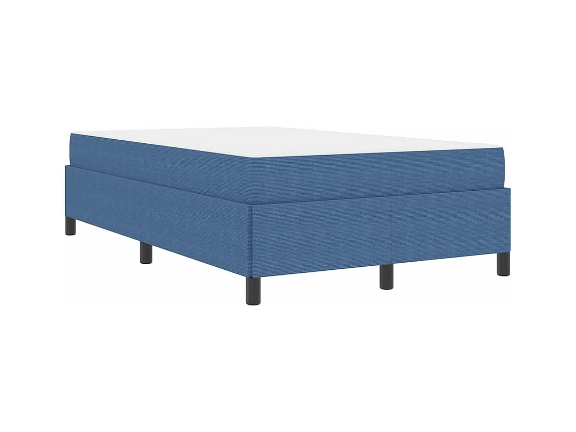 Lit simple | Lit adulte, enfant | Cadre de lit Bleu 120x200 cm Tissu en velours côtelé