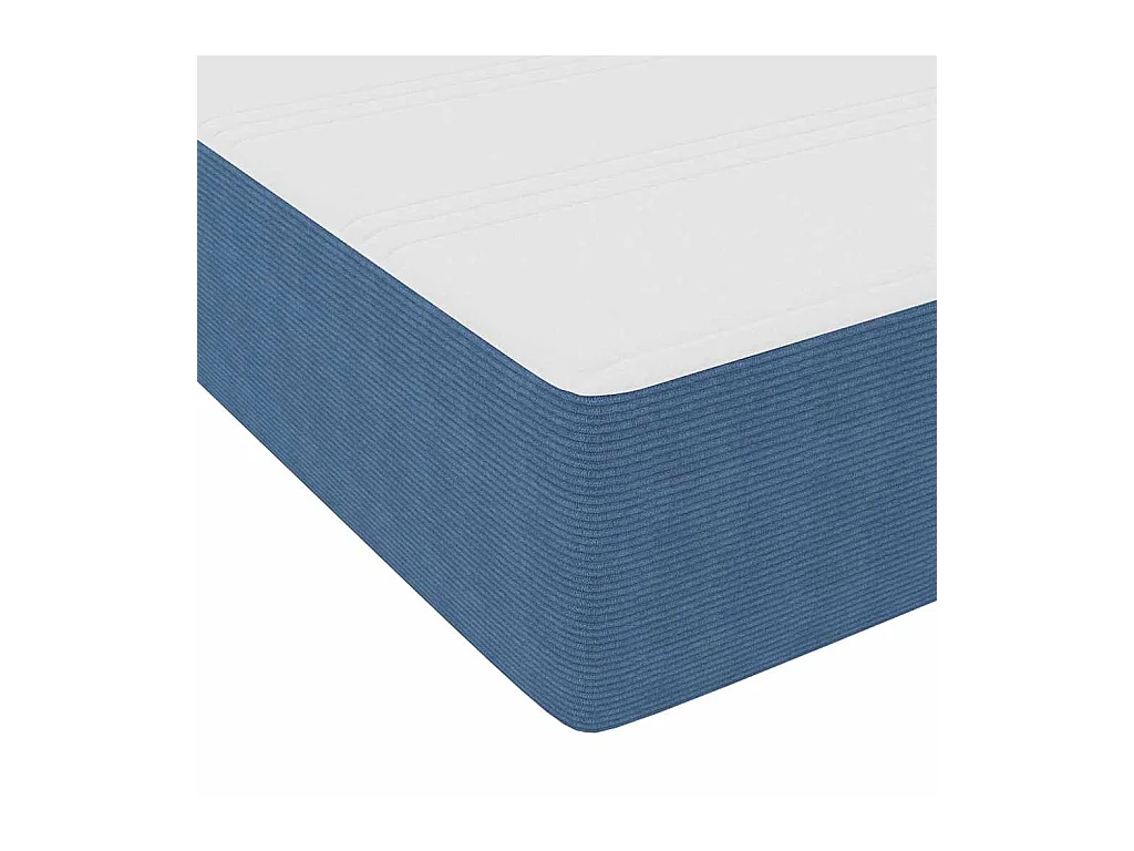 Lit simple | Lit adulte, enfant | Cadre de lit Bleu 120x200 cm Tissu en velours côtelé