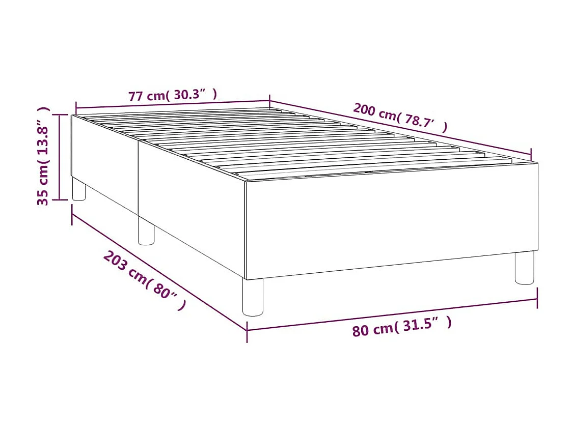 Lit simple | Lit adulte, enfant | Cadre de lit rose 80x200 cm velours
