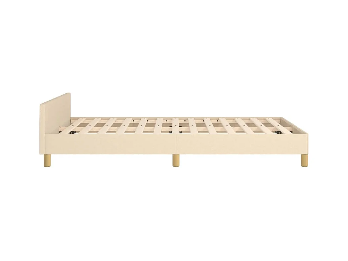 Letto per adulti | Letto singolo | Giroletto senza Materasso Crema 120x190cm in Tessuto
