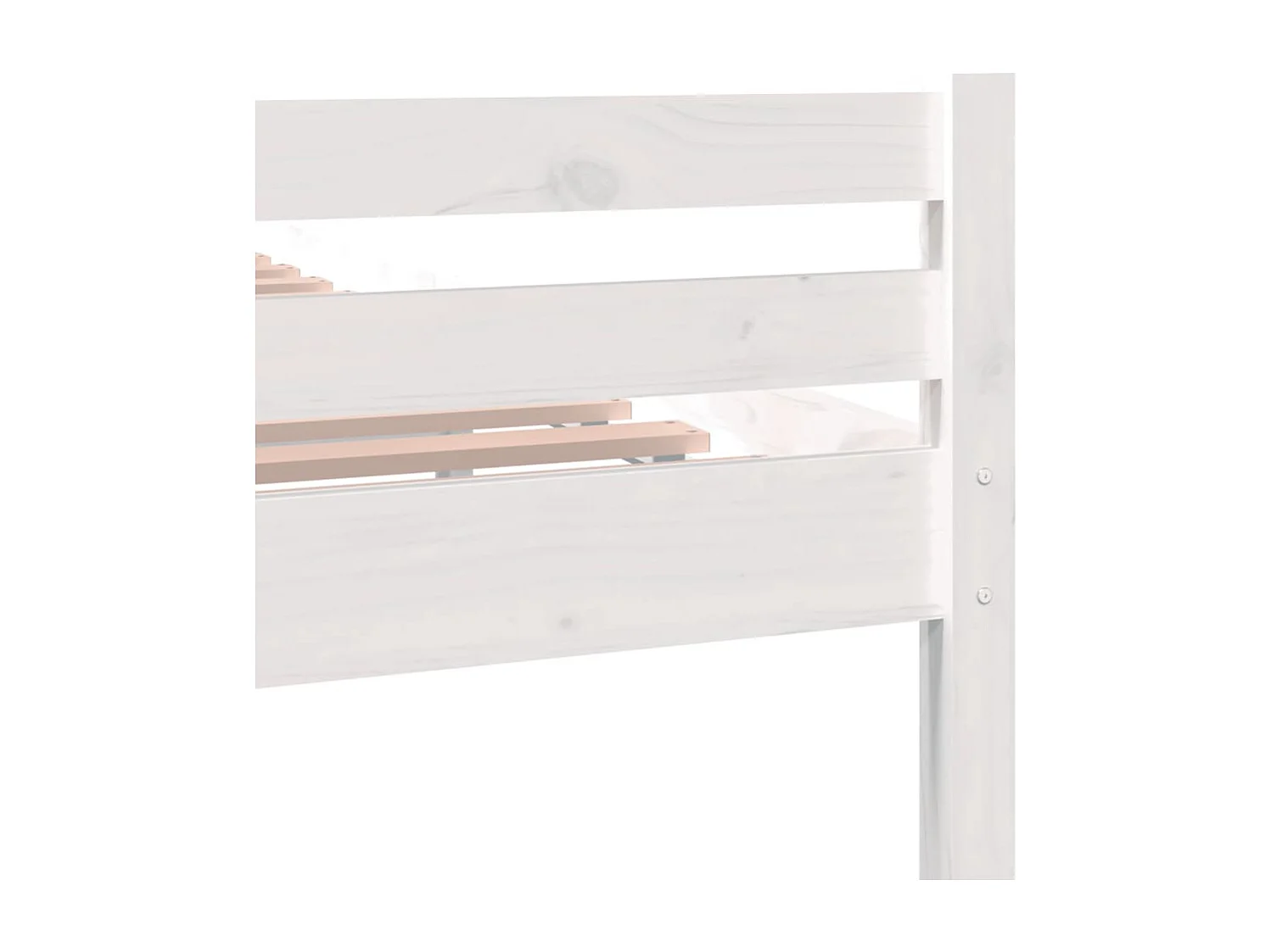 Lit double | Lit adulte | Cadre de lit blanc bois massif 150x200 cm