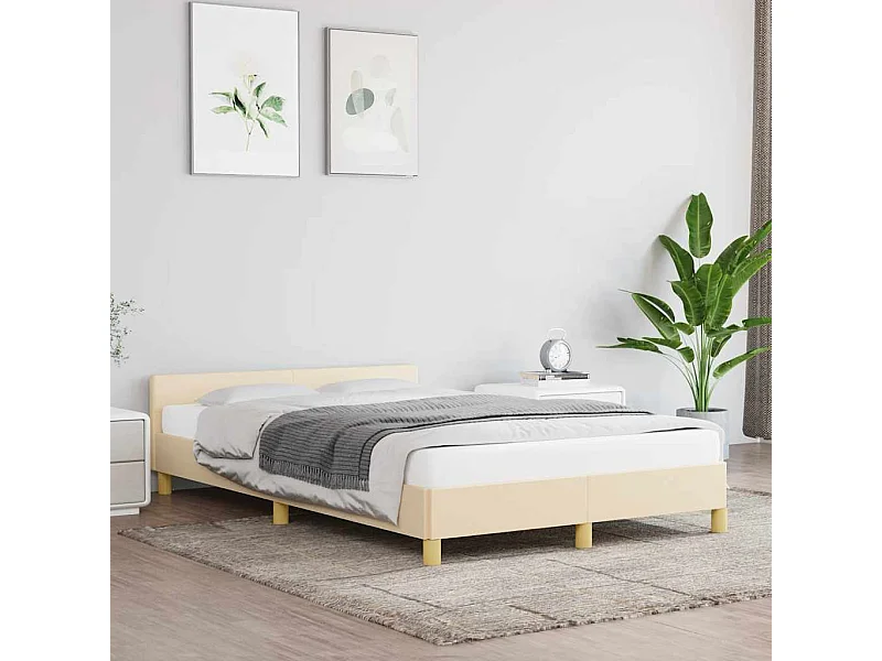Letto per adulti | Letto singolo | Giroletto senza Materasso Crema 120x200 cm Tessuto