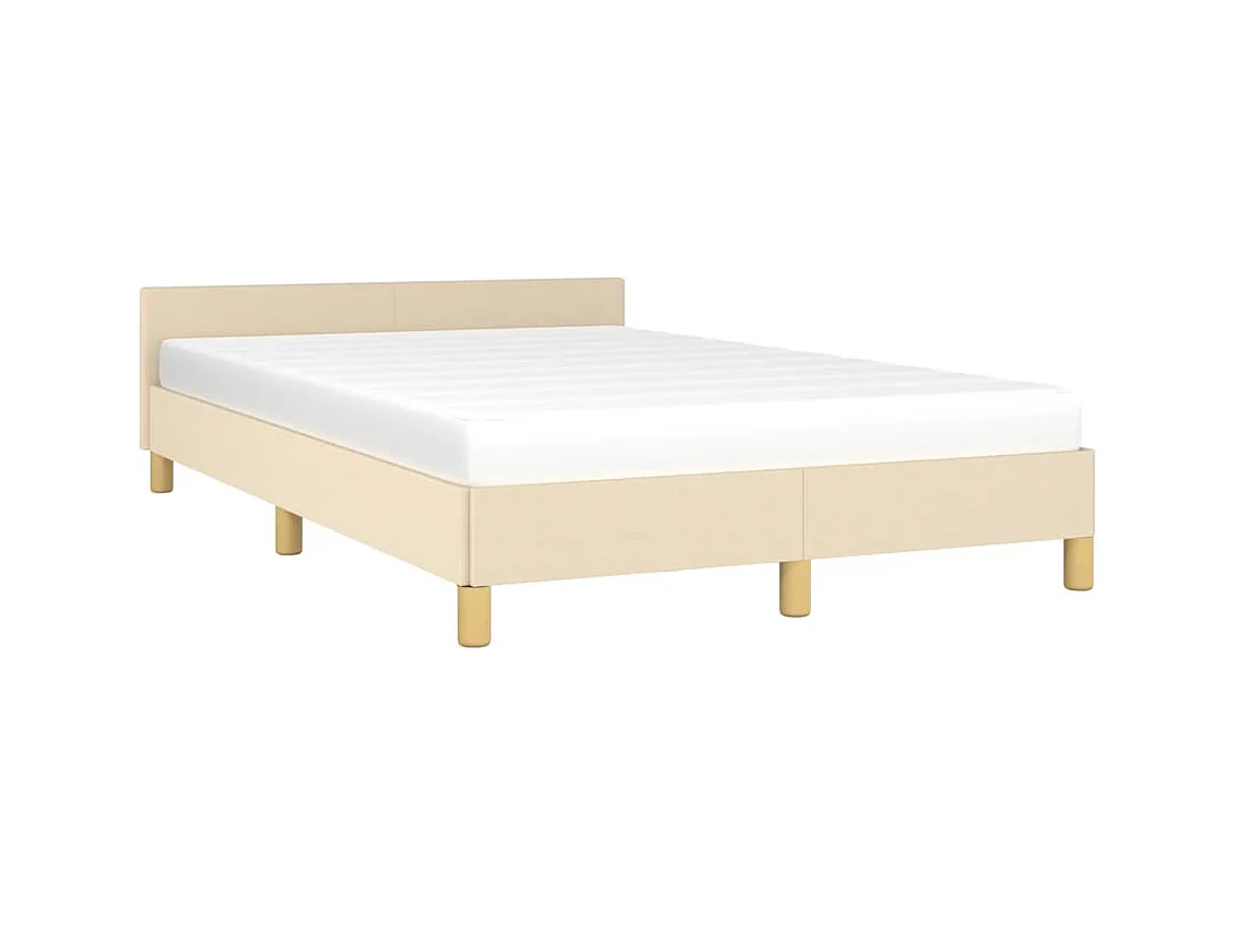 Letto per adulti | Letto singolo | Giroletto senza Materasso Crema 120x200 cm Tessuto