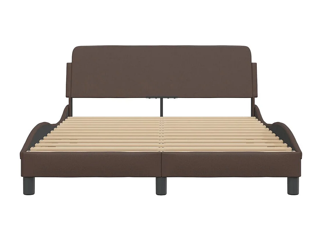 Lit double | Lit adulte | Cadre de lit marron 140x190 cm similicuir