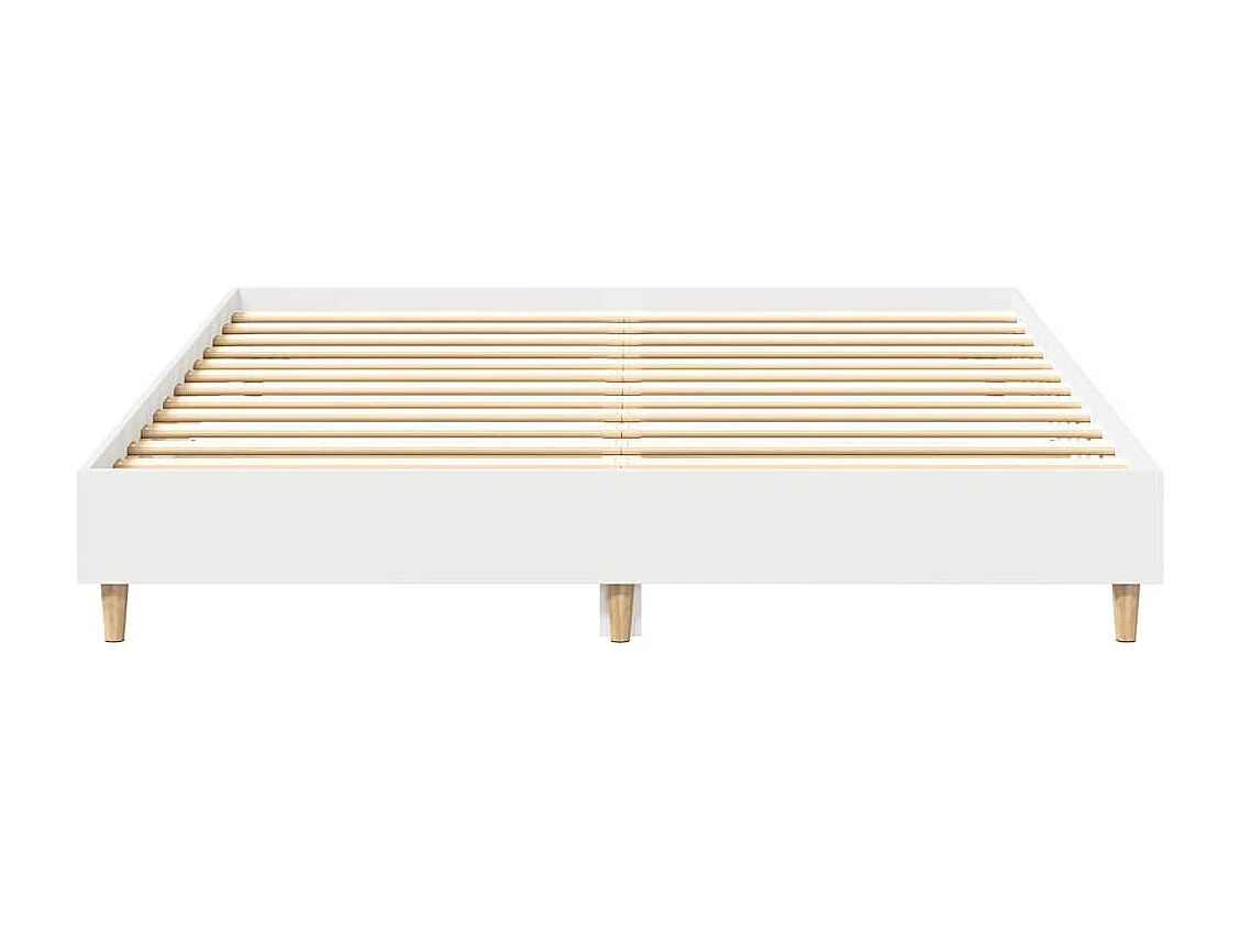 Letto per adulti | Letto matrimoniale | Giroletto senza Materasso Bianco 150x200cm in Legno Multistrato