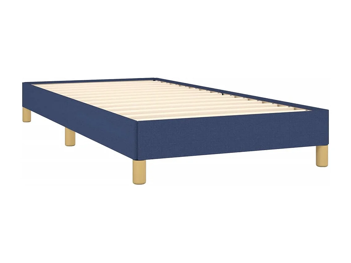 Lit simple | Lit adulte, enfant | Cadre de lit bleu 80x200 cm tissu