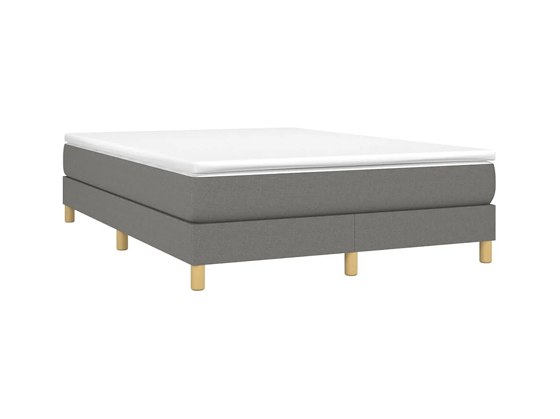 Lit double | Lit adulte | Cadre de lit gris foncé 140x190 cm tissu