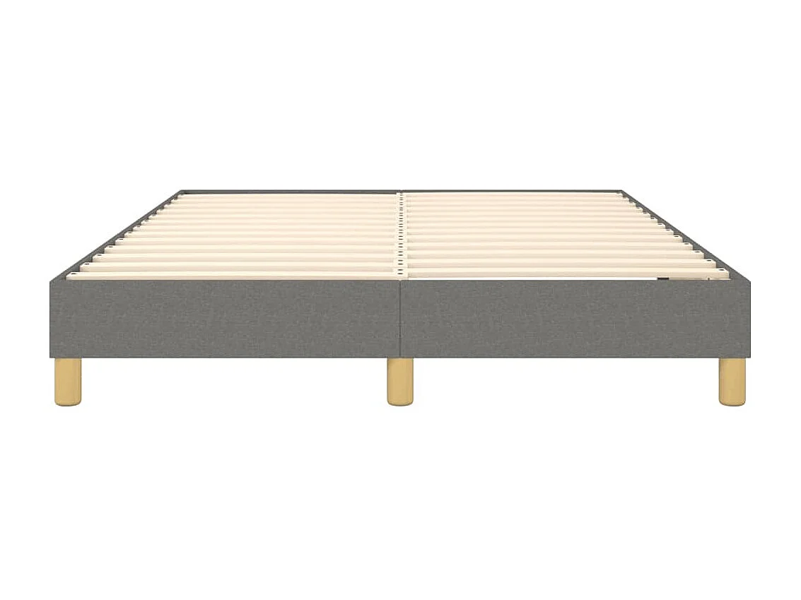 Lit double | Lit adulte | Cadre de lit gris foncé 140x190 cm tissu