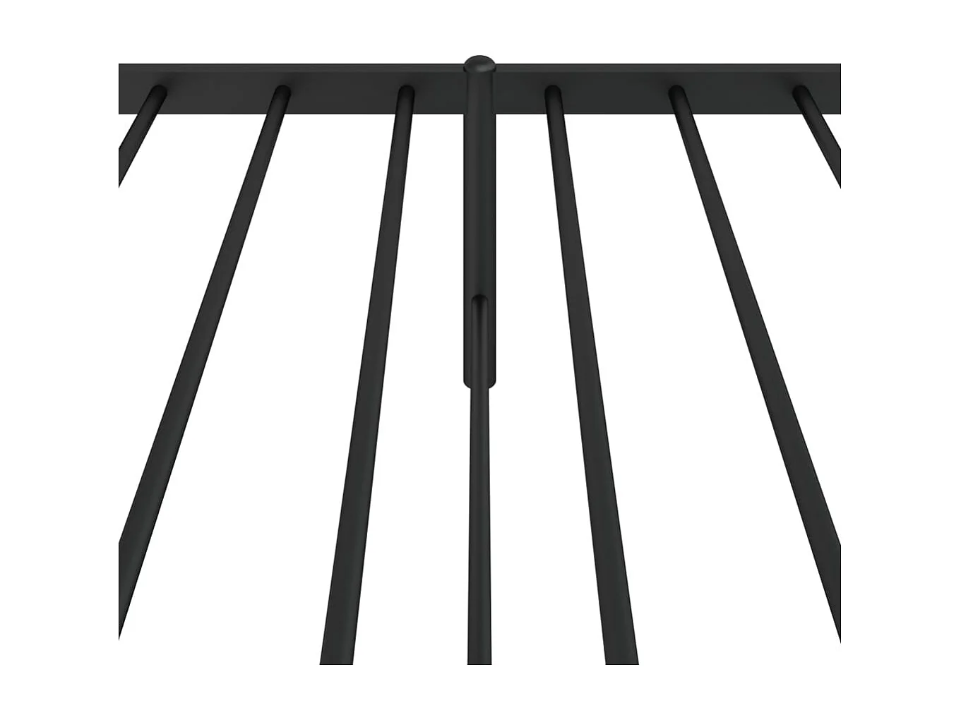 Lit simple | Lit adulte, enfant | Cadre de lit métal avec tête de lit noir 90x190 cm
