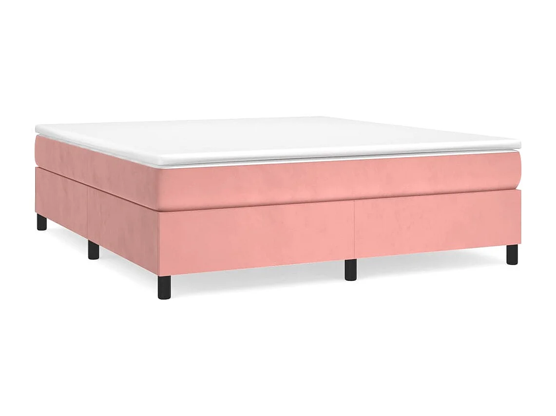 Lit double | Lit adulte | Cadre de lit rose 180x200 cm velours